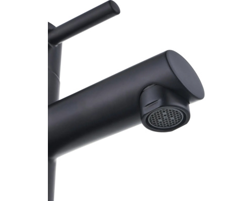 Čierna umývadlová batéria