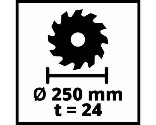Priemer pílového kotúča 250 milimetrov, zubov 24