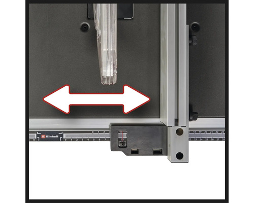 Logo Einhell na stolovej píle s posuvným stolom