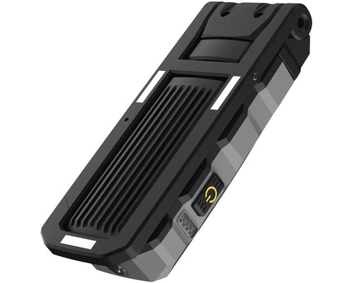 Čierna power banka so symbolom napájania