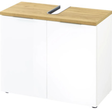 Skrinka pod umývadlo s dvomi dvierkami a drevenou pracovnou doskou