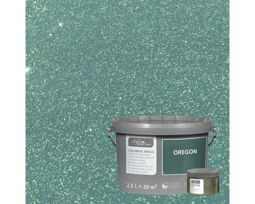 Vedro tónovanej farby na steny Oregon s prídavkom trblietok