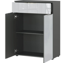 Spodná skrinka so zásuvkou a dvomi otvorenými dverami