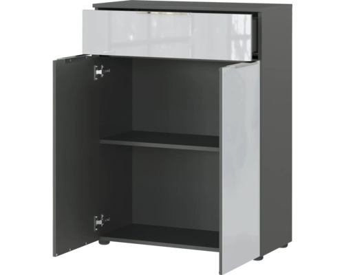 Spodná skrinka so zásuvkou a dvomi otvorenými dverami