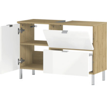 Skrinka pod umývadlo so zásuvkami a jednými dverami