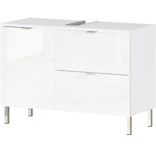 Biela skrinka pod umývadlo s dvomi dvierkami a jednou zásuvkou