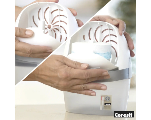 Otvára sa odvlhčovač vzduchu Ceresit AERO 360