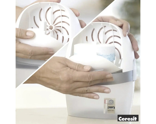 Odhčhovač vzduchu Ceresit pri použití s náhradným balením