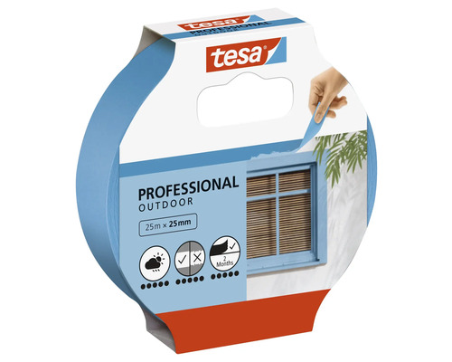 Tesa Professional Outdoor maliarska krepová lepiaca páska rolka 25 metrov krát 25 milimetrov