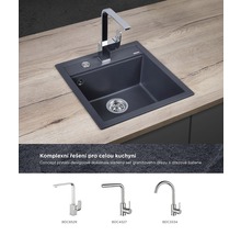 Granitový drez CONCEPT Cubis 51x49 cm tmavosivý DG00C50DG