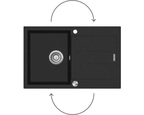 Granitový drez s odkvapkávacou plochou