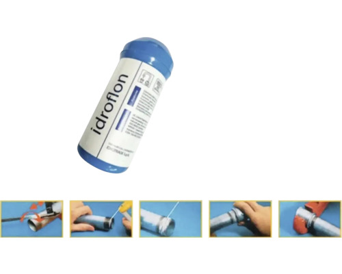Tesniaci prostriedok na závity Idroflon s príkladmi použitia