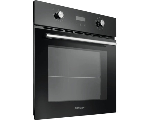 Vstavaná rúra so sklenenými dverami a ovládacími gombíkmi