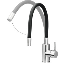 Kuchynská batéria s flexibilným výtokom a pákovou zmiešavacou batériou