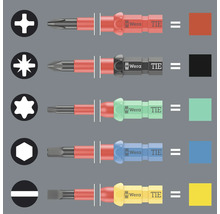 Rôzne skrutkovače s rôznymi profilmi skrutiek a logom Wera