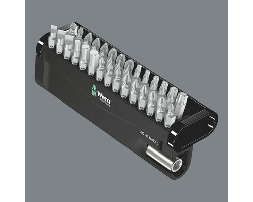 Sada bitov Wera s rôznymi skrutkovacími bitmi