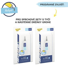 Lepiaca súprava Grohe QuickGlue pre sprchové produkty, vrátane alkoholového obrúska a montážnej šablóny pre sprchovú tyč