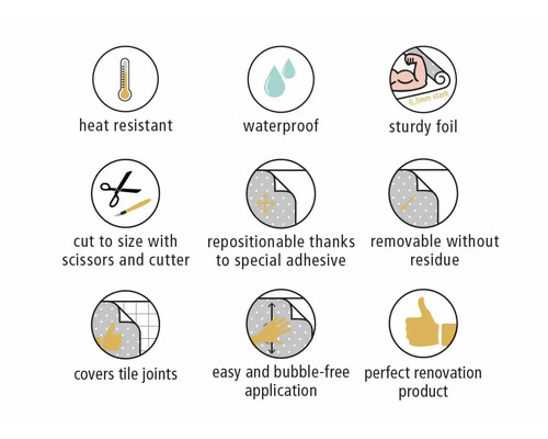 Samolepiaca PVC tapeta do kuchyne mySPOTTI Splash svetlo béžová 2200 x 600 mm SP-F1-1412