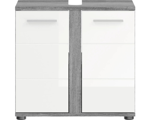 Skrinka pod umývadlo s dvomi dvierkami a úchytmi