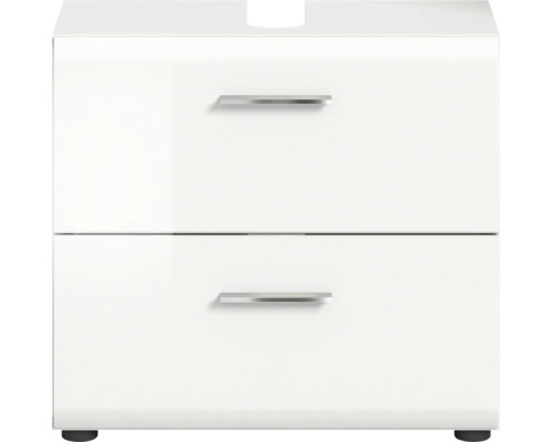 Skrinka pod umývadlo s dvomi zásuvkami a úchytkami