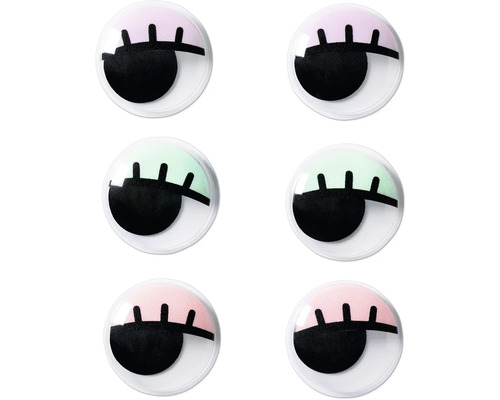 Šesť hubiek na make-up s motívom očí