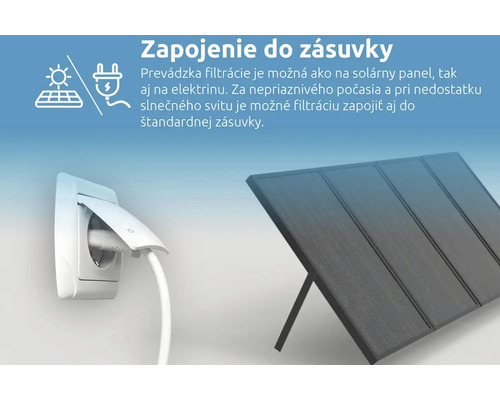 Solárny panel so zástrčkou v zásuvke