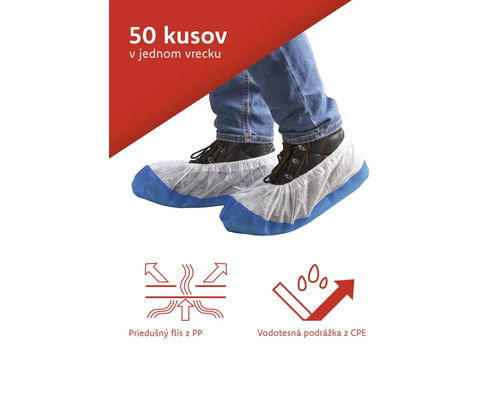 Návleky na topánky z polypropylénovej netkanej textílie s vodotesnou podrážkou CPE