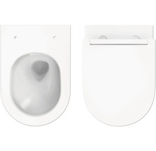 Závesné hlboké splachovacie WC s WC sedadlom zhora