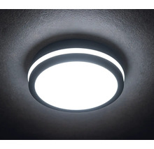 LED vonkajšie stropné svietidlo Kanlux 38790 BENO 12-18W CCT-O-SEG IP65 12-18 W 3000-3500-4000 K farba grafit so senzorom pohybu