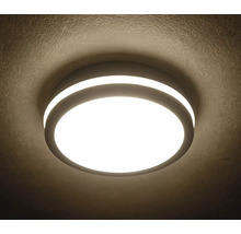 LED vonkajšie stropné svietidlo Kanlux 38790 BENO 12-18W CCT-O-SEG IP65 12-18 W 3000-3500-4000 K farba grafit so senzorom pohybu