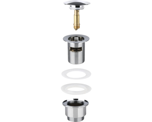 Umývadlová odtoková súprava s ventilovou zátkou a tesneniami