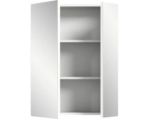 Otvorená nástenná skrinka s policami na uloženie