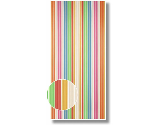 Záves na dvere prúžky Multicolor 90x200 cm Viacfarebná lamelová roleta s pruhovaným vzorom