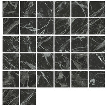 Dlažba Obklad imitácia mramoru LUCCA Nero mat 60x60 cm