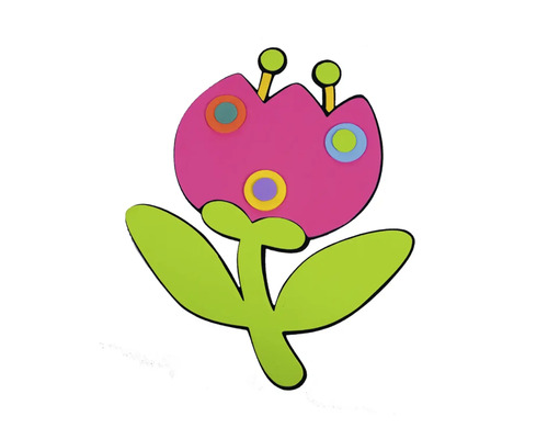 Dekoratívna kvetina s farebnými kruhmi na okvetnom lístku