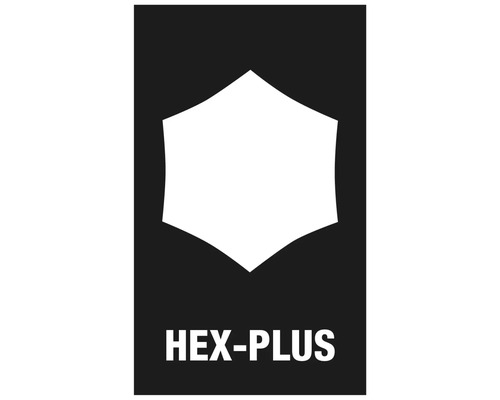 HEX-PLUS znamená, že hlava skrutky je chránená väčšími kontaktnými plochami.