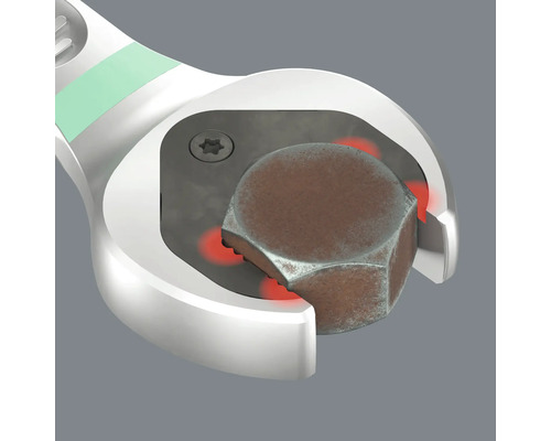 Otvorený kľúč so šesťhrannou maticou v detaile