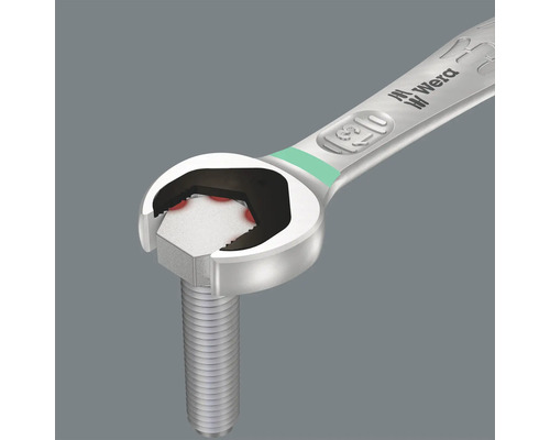 Otvorený kľúč Wera uchopí skrutku