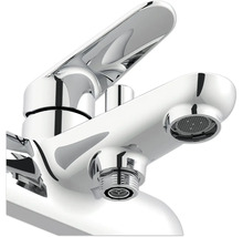 Chrómová kúpeľňová batéria s pákovou zmiešavacou batériou