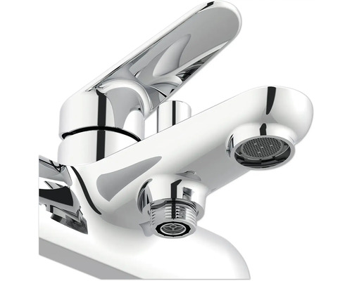 Chrómová kúpeľňová batéria s pákovou zmiešavacou batériou