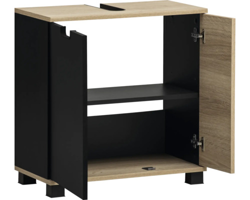 Skrinka pod umývadlo s dvomi dvierkami a policou