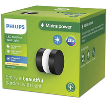 LED vonkajšie nástenné svietidlo Philips Laven IP44 6 W 720 lm 2700 K čierne