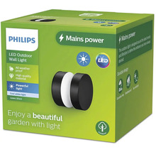 LED vonkajšie nástenné svietidlo Philips Laven IP44 6 W 750 lm 4000 K čierne