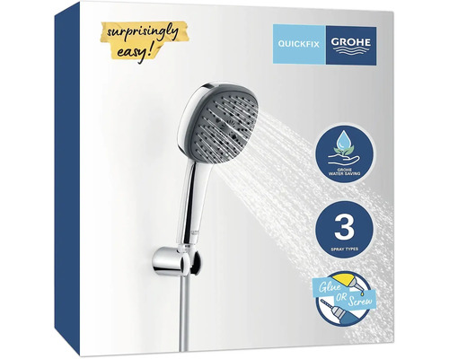 Sprchová hlavica Grohe QuickFix s tromi druhmi prúdu