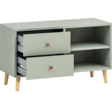 Komoda s dvomi zásuvkami a dvomi policami