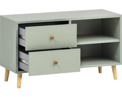 Komoda s dvomi zásuvkami a dvomi policami