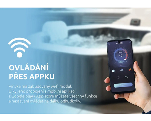 Ovládanie vírivky Intex pomocou aplikácie v inteligentnom telefóne