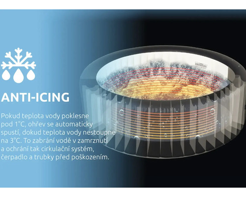 Systém proti zamŕzaniu pre vírivku na zamedzenie poškodenia mrazom