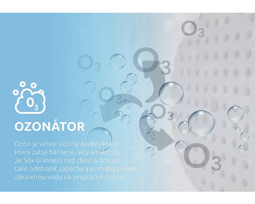 Grafika ozonátora na úpravu vody