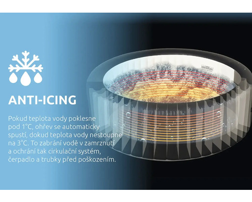 Funkcia proti zamrznutiu pre vírivku